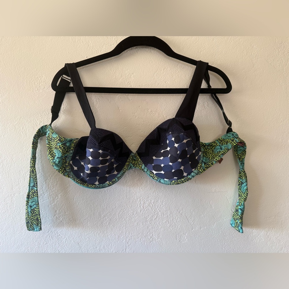 Maaji Blue and Green Patterned Bra